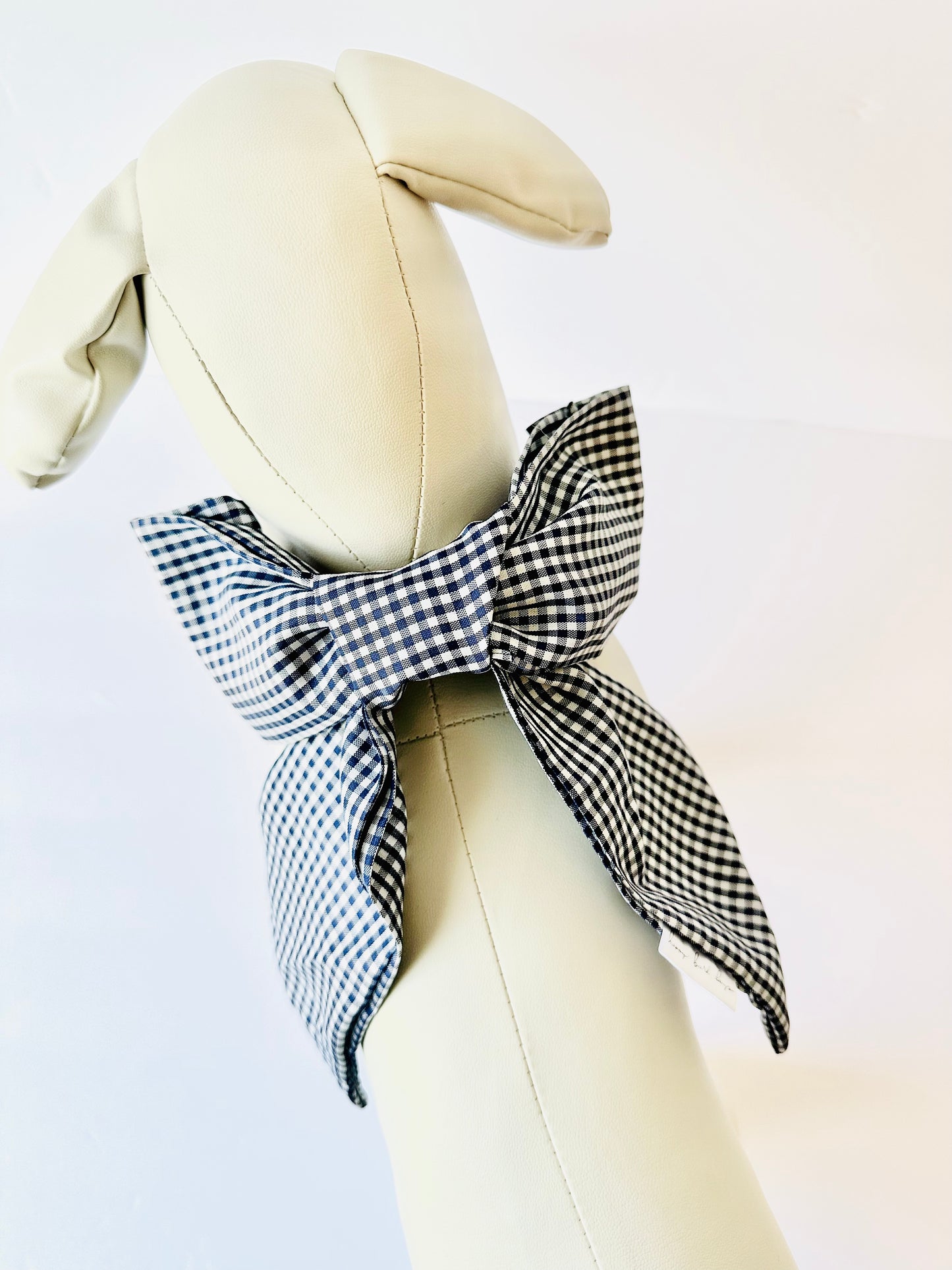 Hazel cotton gingham bow
